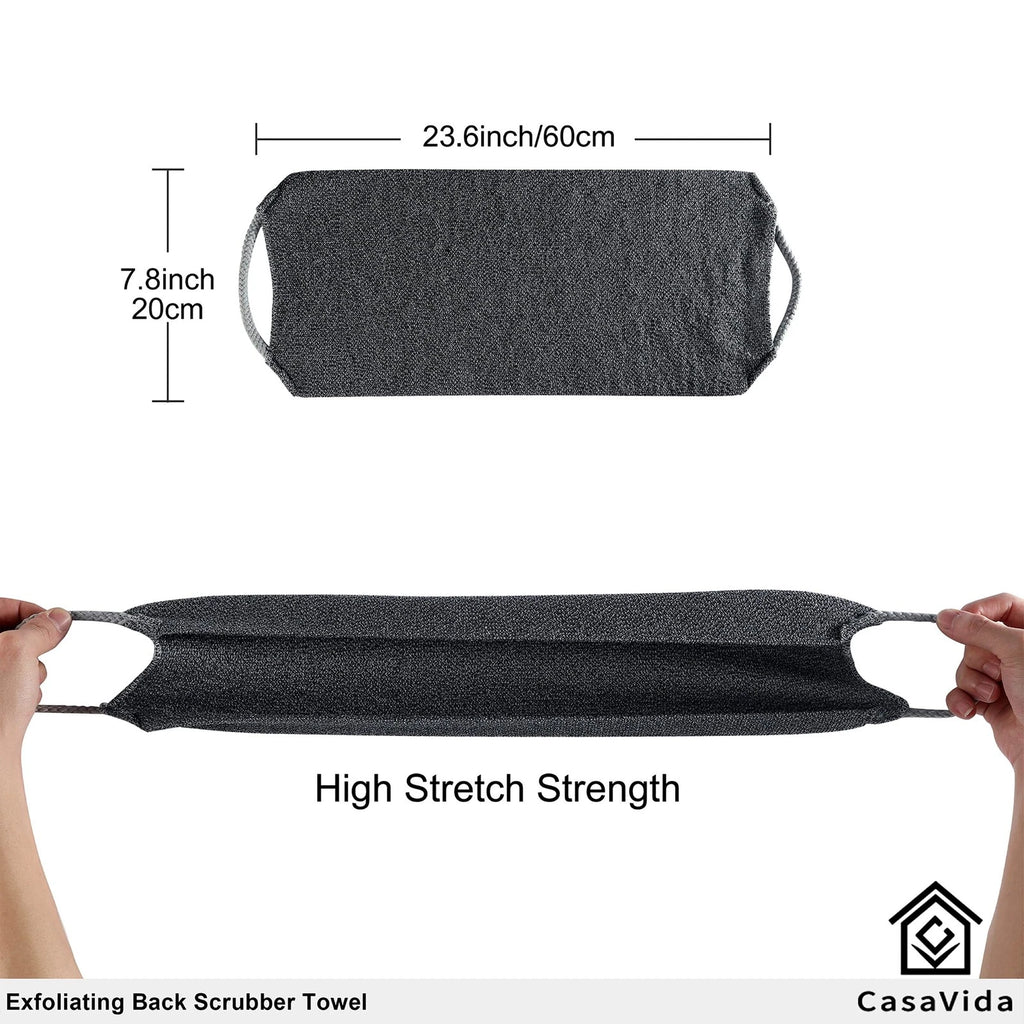 Back Scrubber for Shower Nylon Bath Towel Washer Exfoliating Washcloth Rear J...