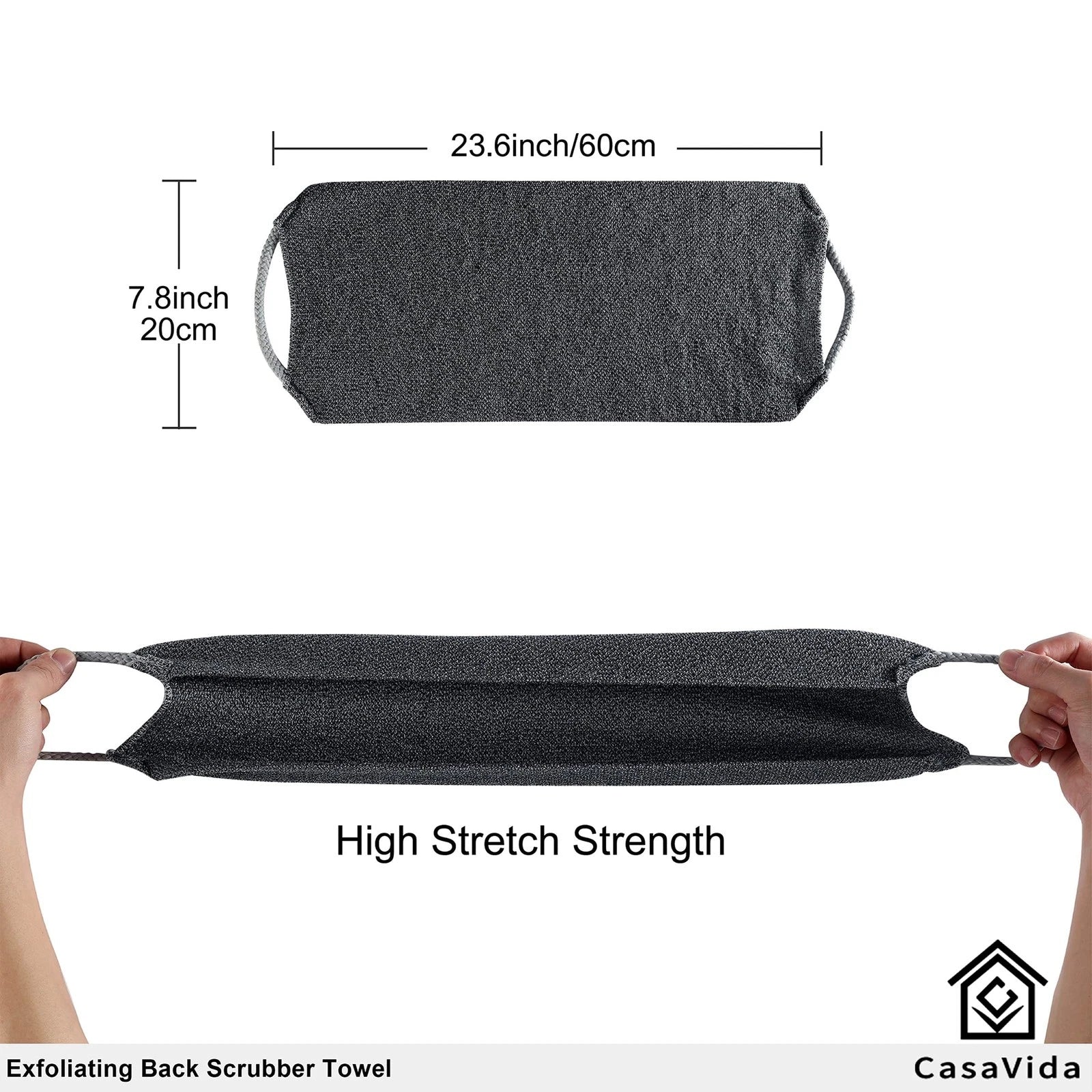 Back Scrubber for Shower Nylon Bath Towel Washer Exfoliating Washcloth Rear J...