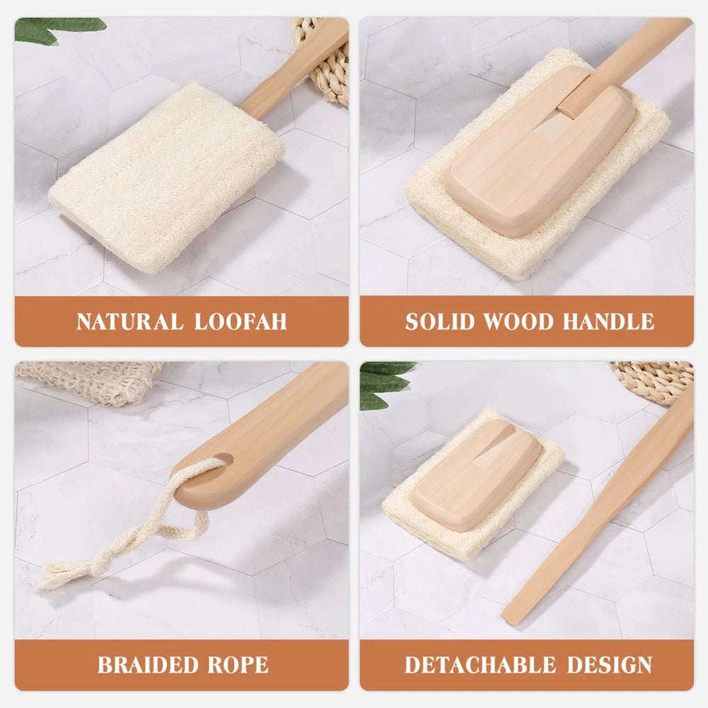 Loofah Bath Brush Miss Work Shower Scrubber Skin for Dry Brushing