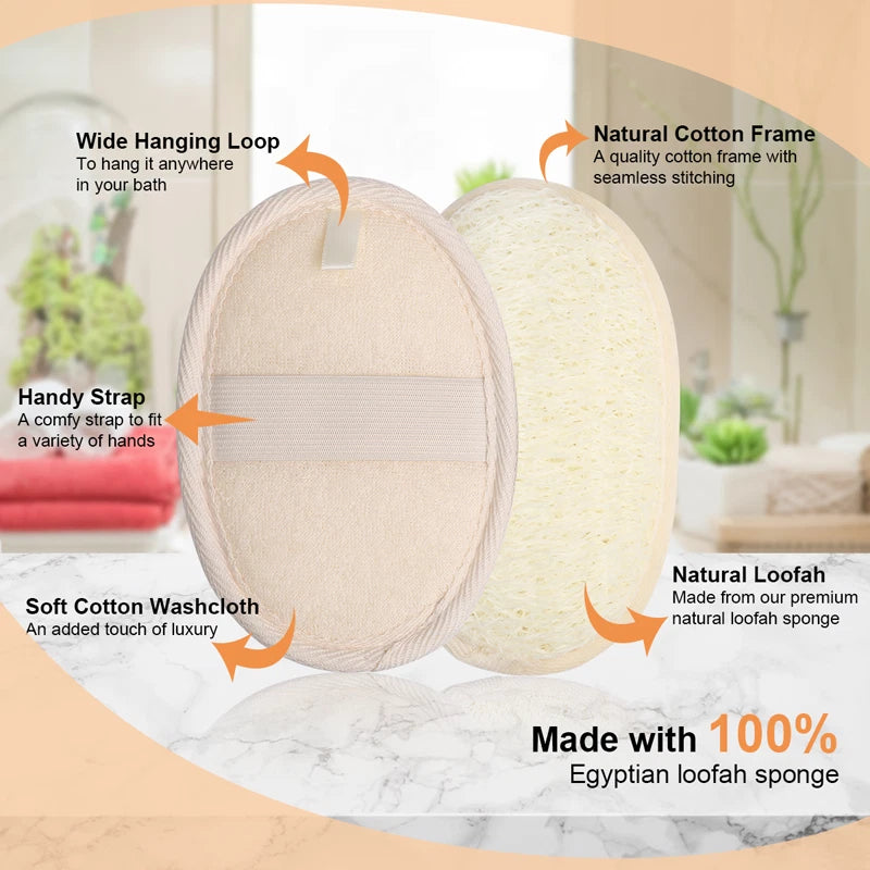 Sponge Pad Loofah Exfoliating Body Skin Bath Shower Spa Brush Au Stock