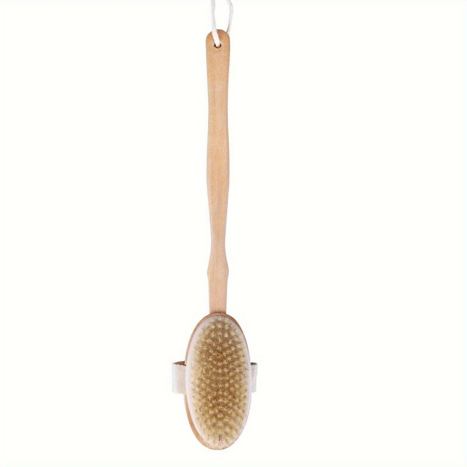 Wooden Detachable Long Handle Double-sided Shower Brush for Back Cleaning