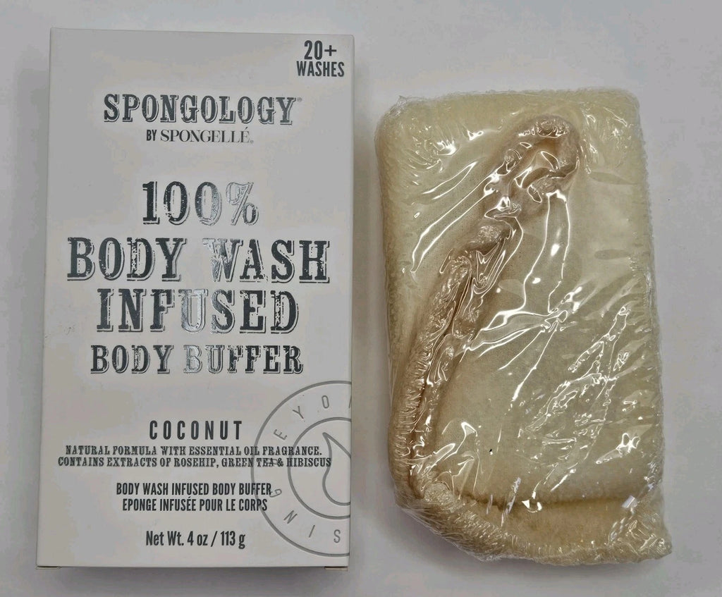Spongelle Spongology Body Wash Infused Body Buffer Coconut 4oz NEW 20+ Washes