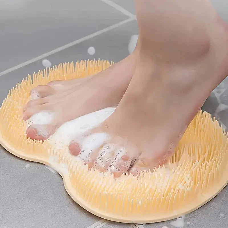 Foot Back Scrubber Exfoliating Silicone Massager Pad Cleaning Mat Bath Shower