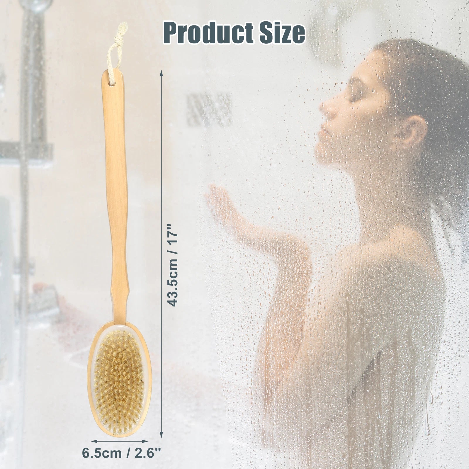 Double-sided Dry Brushing Body Brush Detachable Dry Body Brush for Men Women