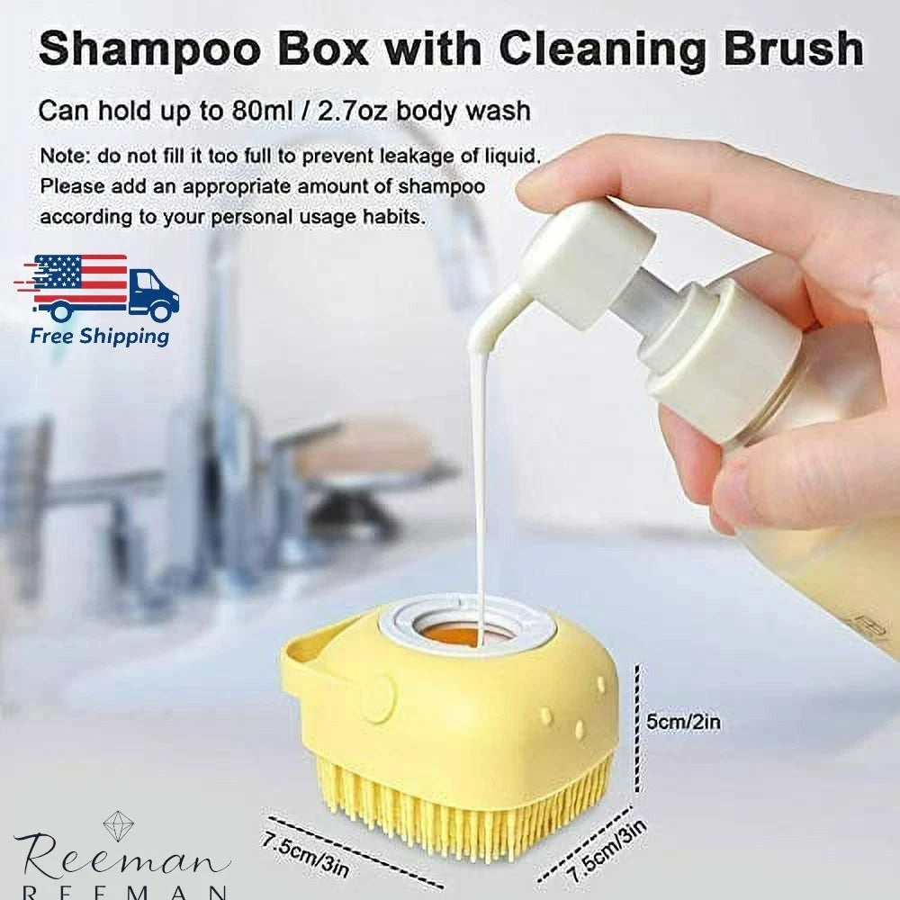 Silicon Massage Bath Brush Hair Scalp Bathing Brush For Cleaning Body Pack of 2