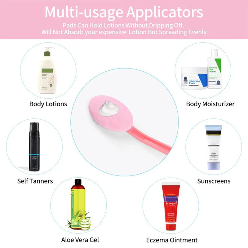 Body Bath Brush Back Scrubber Lotion Self Applicator Back Brush Long HandlePR