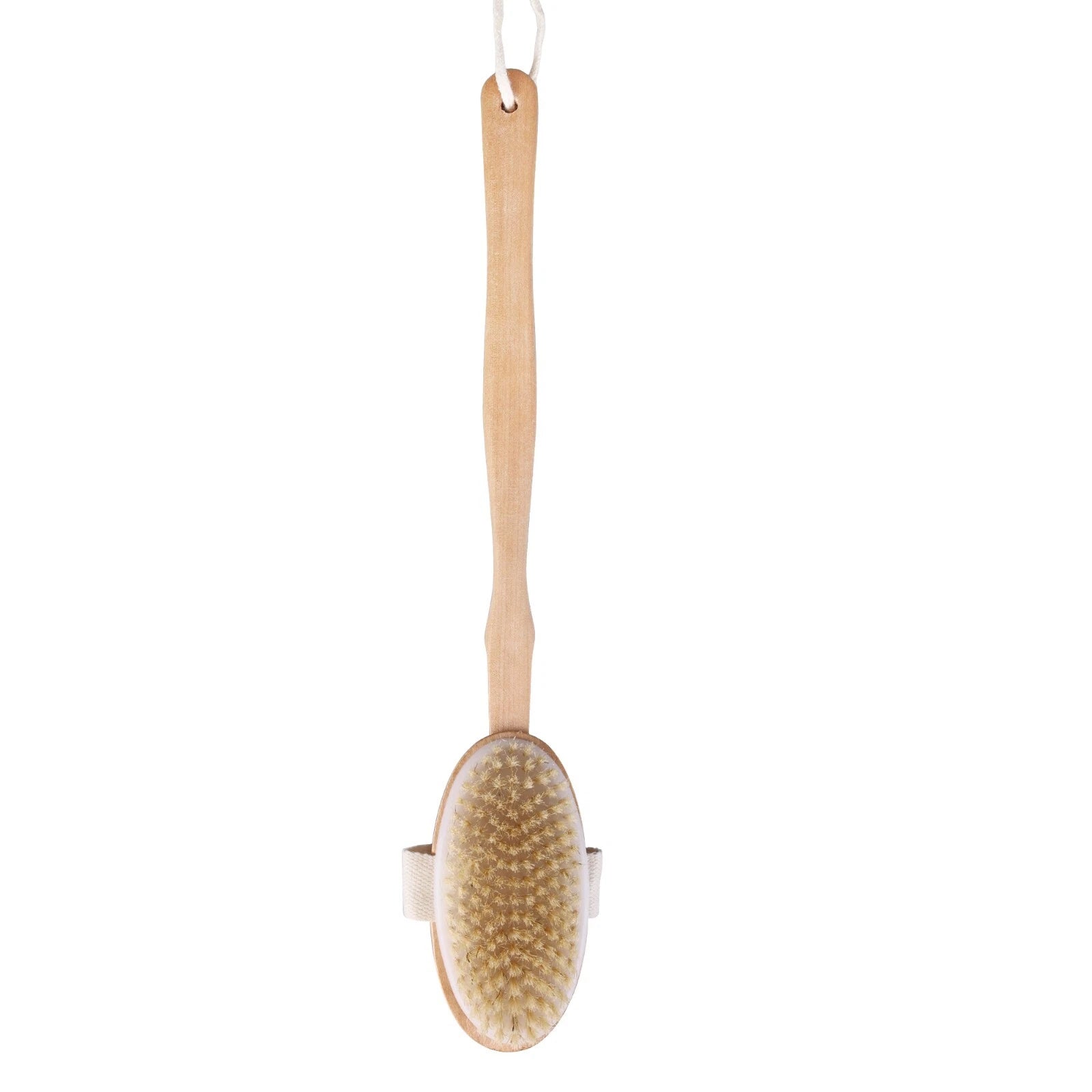 Wooden Bath Brush with Natural Bristles - Premium Body Scrubber for Dry Skin USA