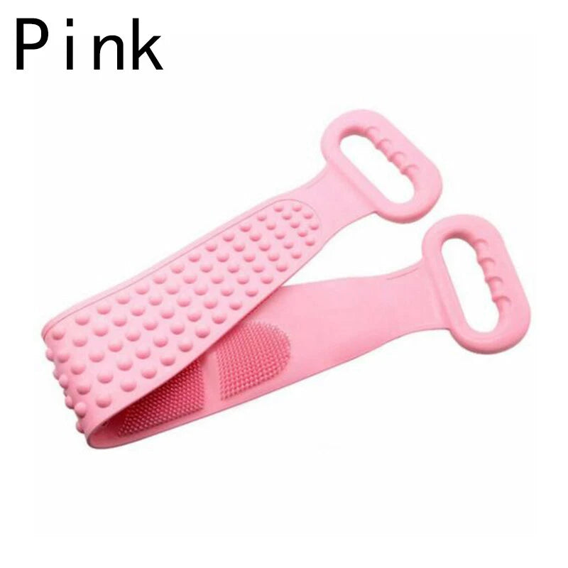 Body Cleaning Double Sided Back Scrubber Bath Silicone Body Brush Back I
