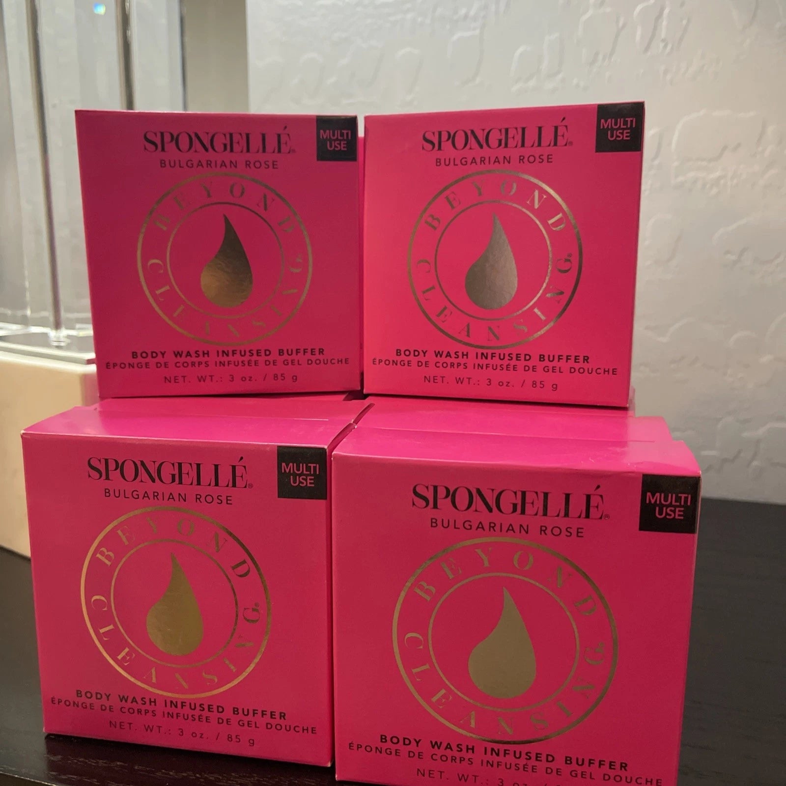 Spongelle Bulgarian Rose Body Wash Infused Buffer 3 OZ Brand New Sealed in Box