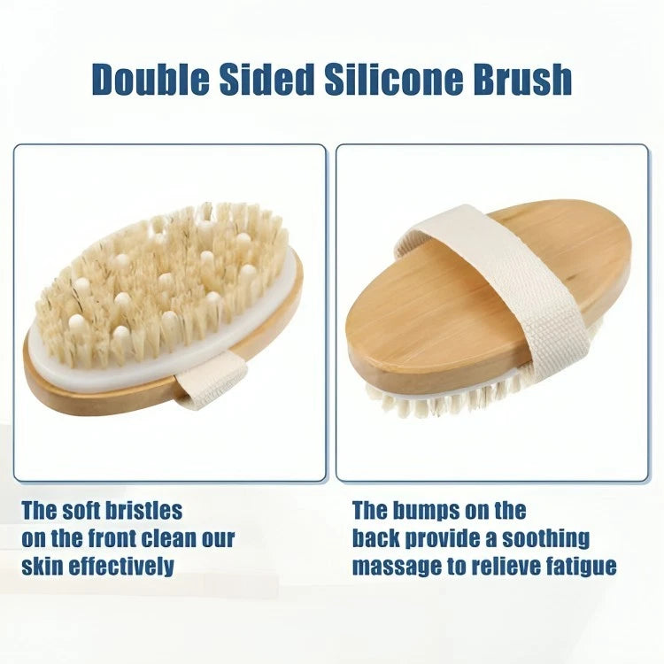 Dry Brush With Massage Nodule Scrubber For Shower Bath Circulation Improvement