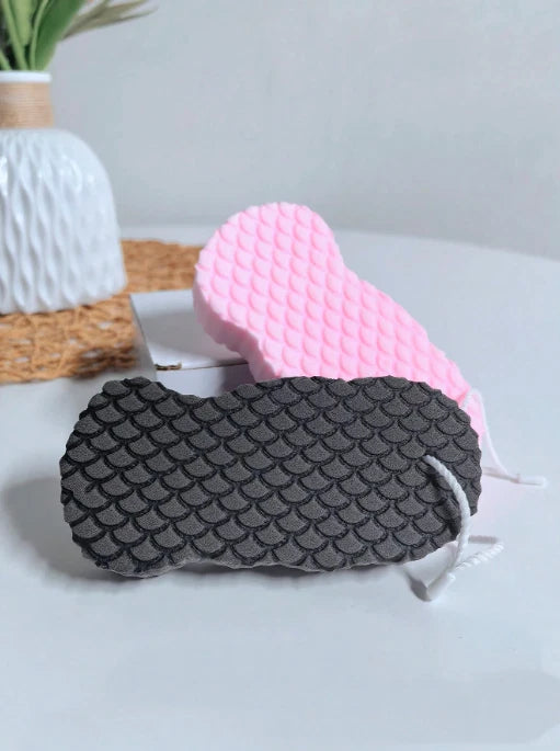 1/2 Exfoliating Body Sponge Bath Shower Scrubber Brush Wash Pad Dry Skin Remover
