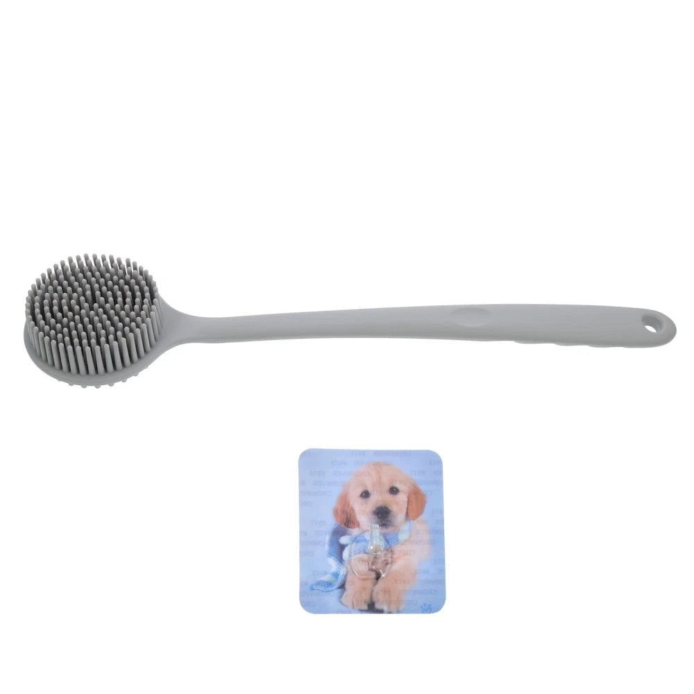 Silicone Bath Brush Man Back Cleaning Scrubber Washer for Shower