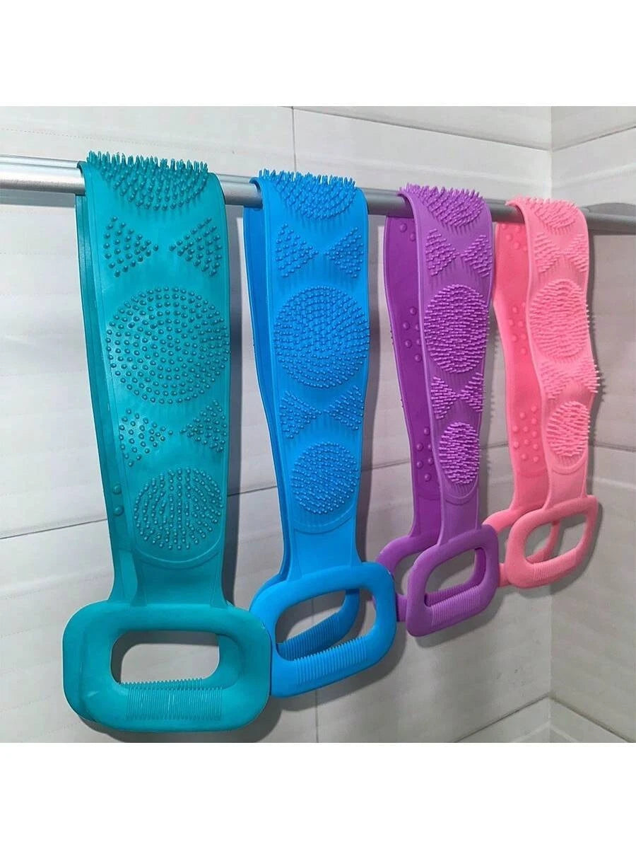 Silicone Body Cleaning Brush Shower Scrub Double Sided Back Scrubber Bath Shower