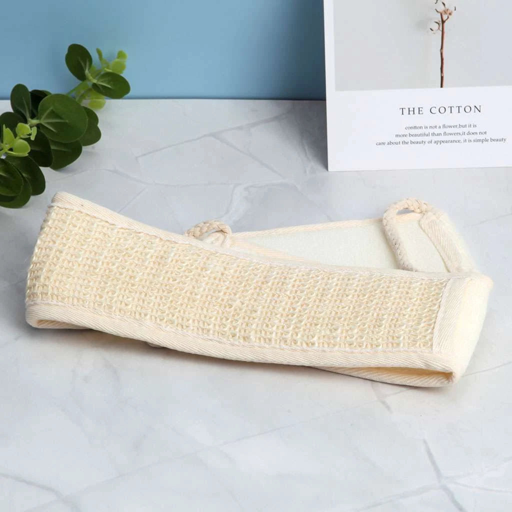 US Exfoliating Bath Scrubber Shower Back Strap Loofah Spa Body Skin Brush Sponge
