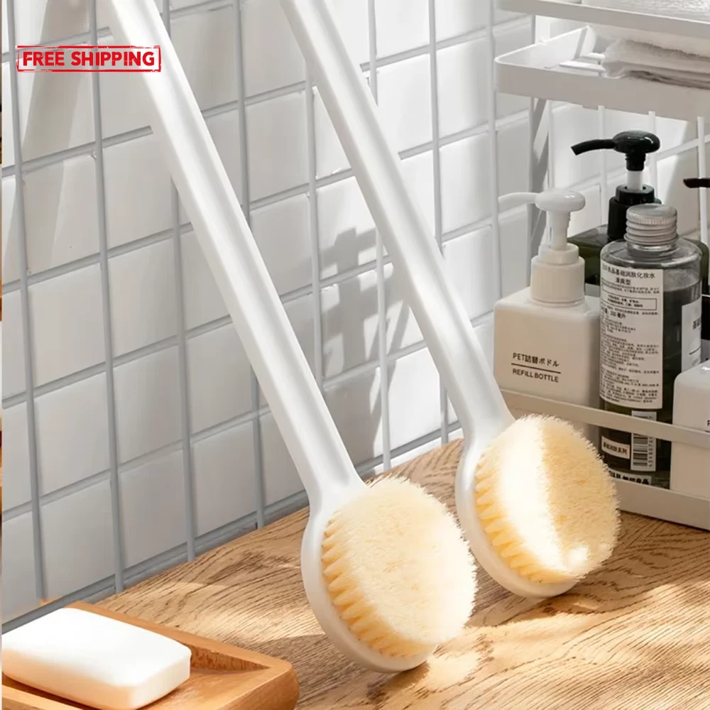 1Pc Long Handle Back Brush for Shower Soft Bristles Body Exfoliating Bath Brush