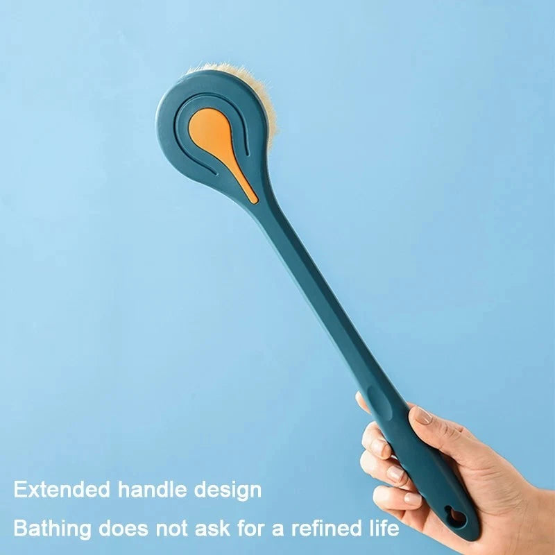 Long Handle Back Shower Brush Soft Body Exfoliating Scrubber UK Spa Bath