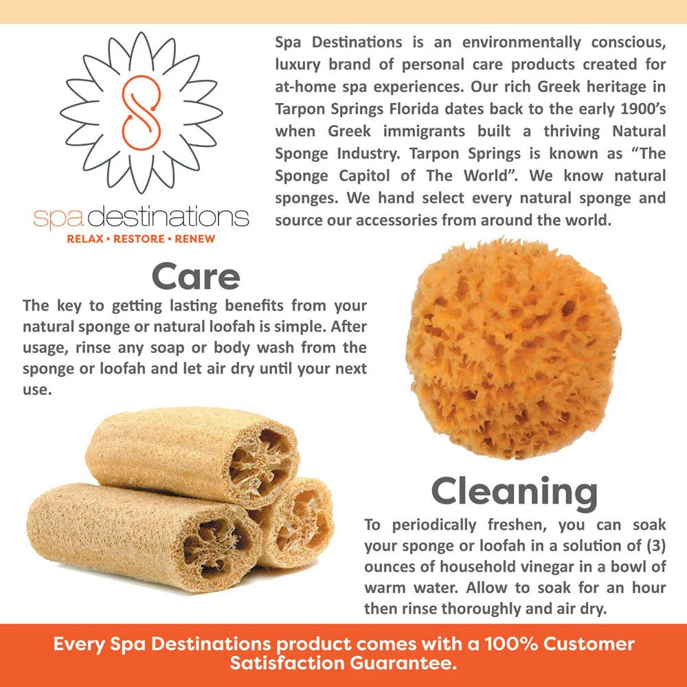 Natural Sea Wool Sponges by Spa Destinations (Choose Size)