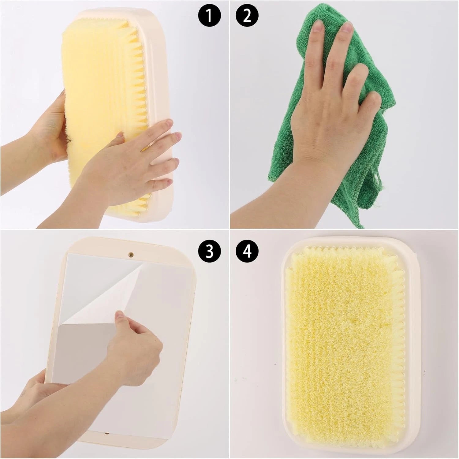 Wall Mounted Back Scrubber for Shower - Large Exfoliating Brush for Shower - Bat