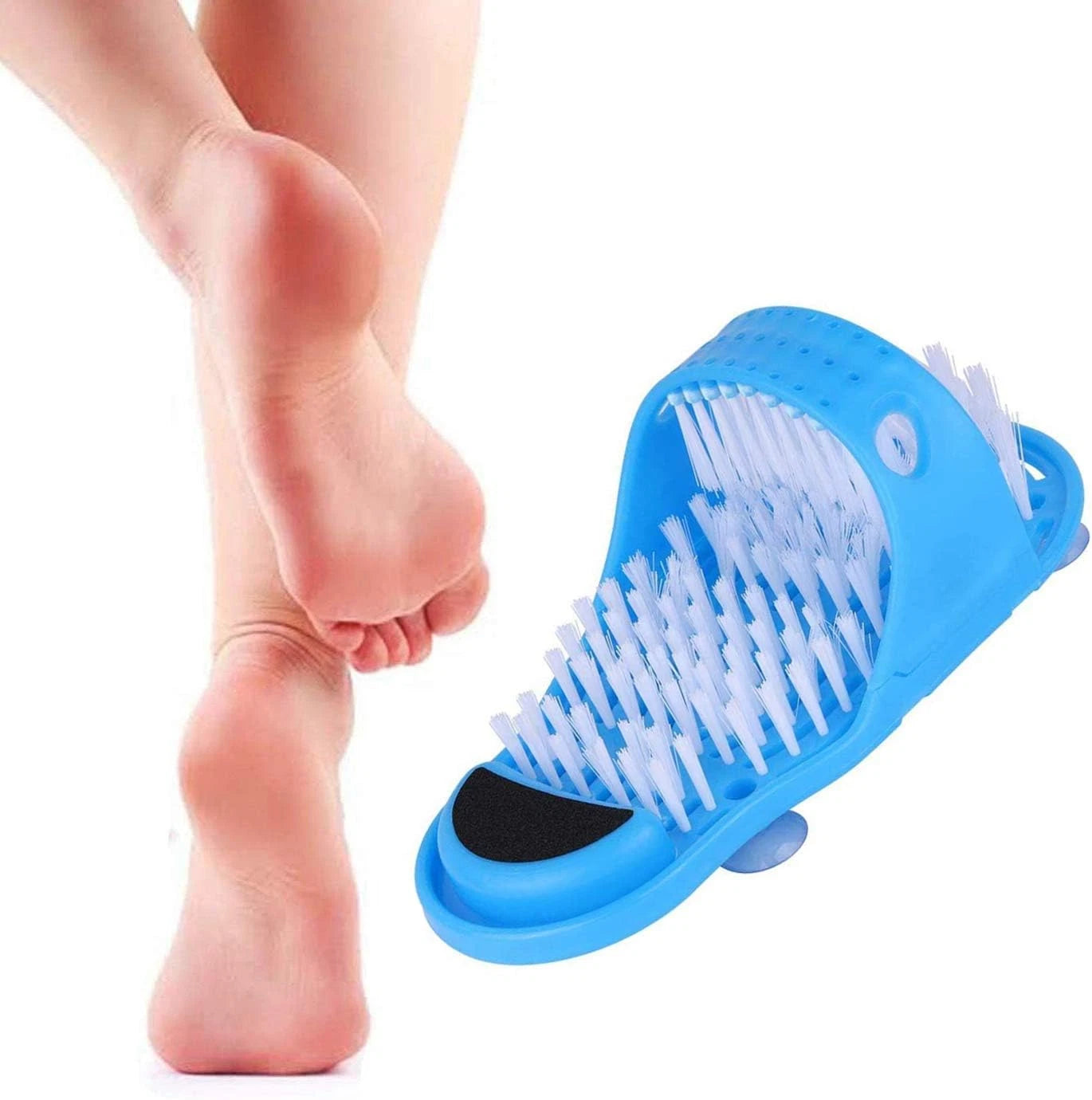 2 in 1 Foot Scrubber Brush Slipper Anti Slip Bath Shower Cleaner Feet Massage