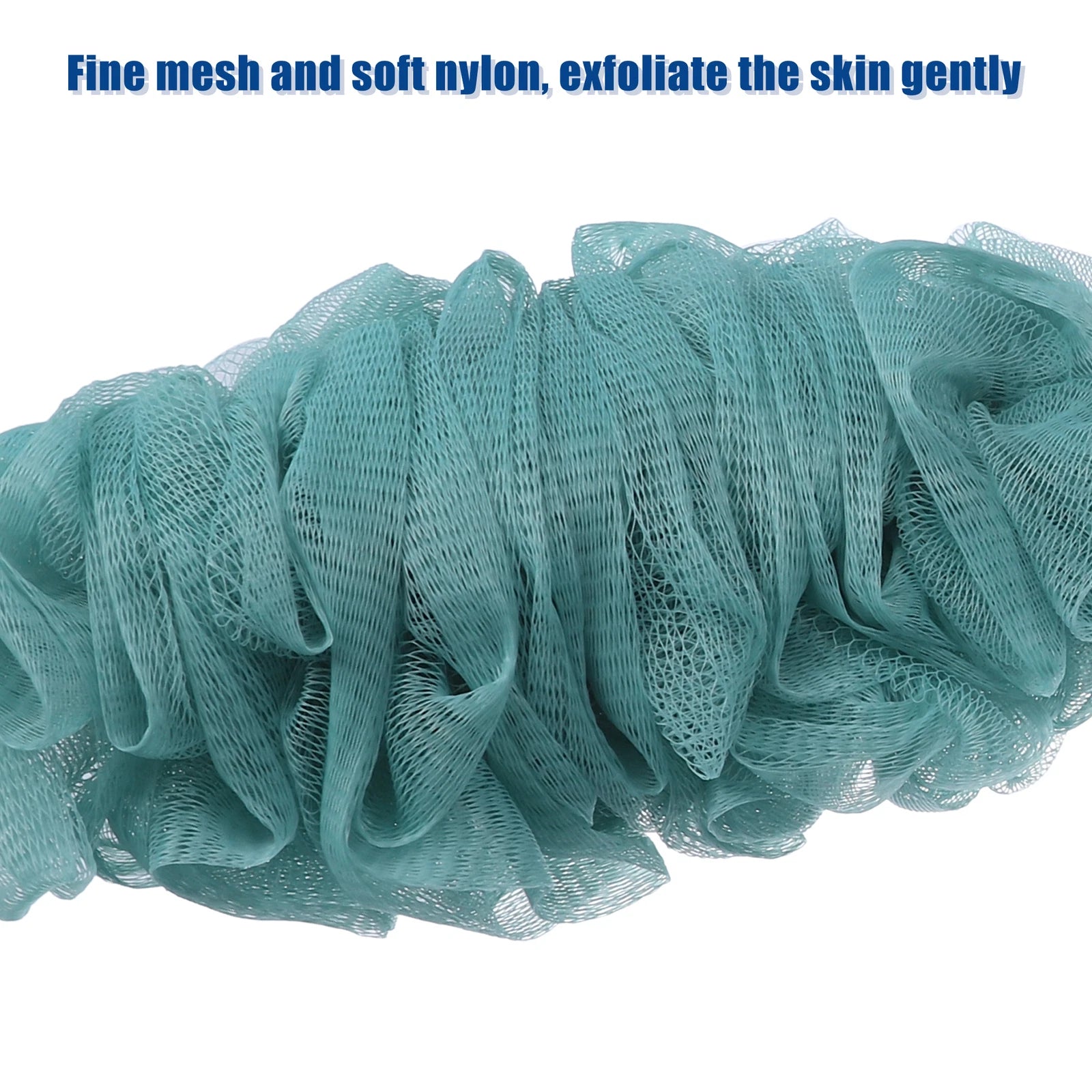 2 Pcs Body Bath Scrubber Loofah Shower with Long Handle PP Mesh Blue Pink