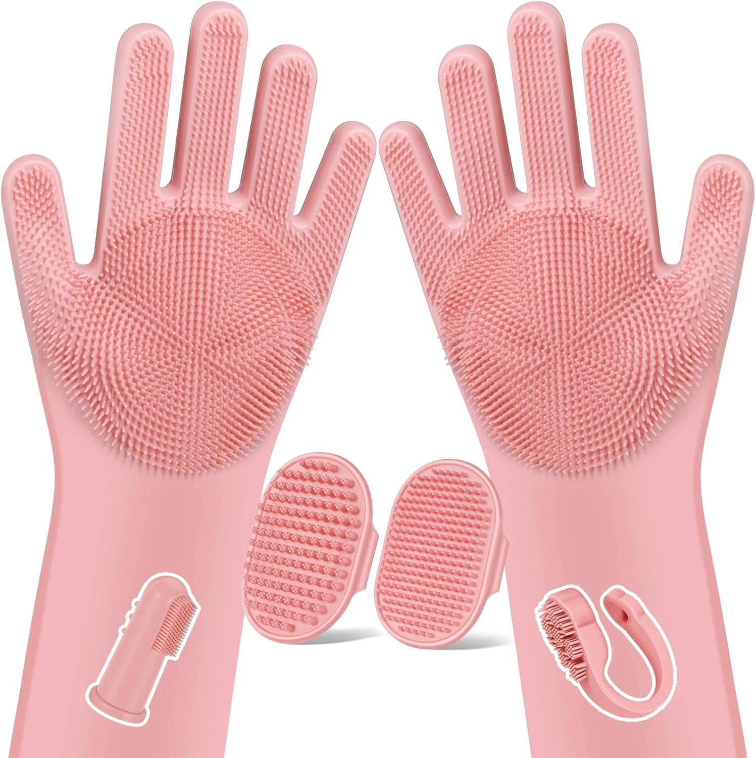 6PCS Pet Grooming Kit | Dog Washing Gloves | Dog Bath Brush | Dog Bath Gloves |