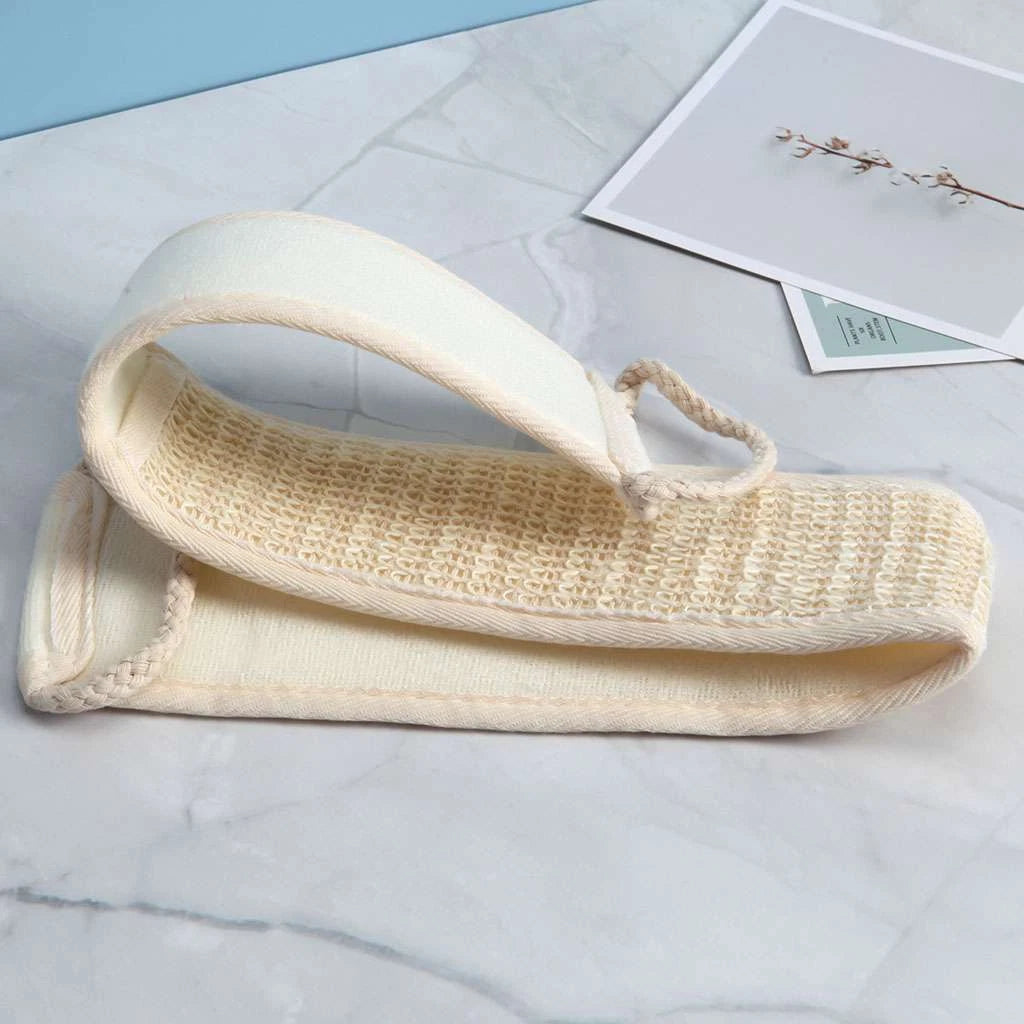 US Exfoliating Bath Scrubber Shower Back Strap Loofah Spa Body Skin Brush Sponge