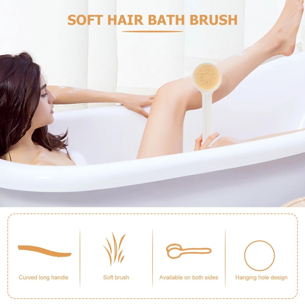 Back Scrubbing Brush Bath Body Brushes Shower Long Handles for Elderly