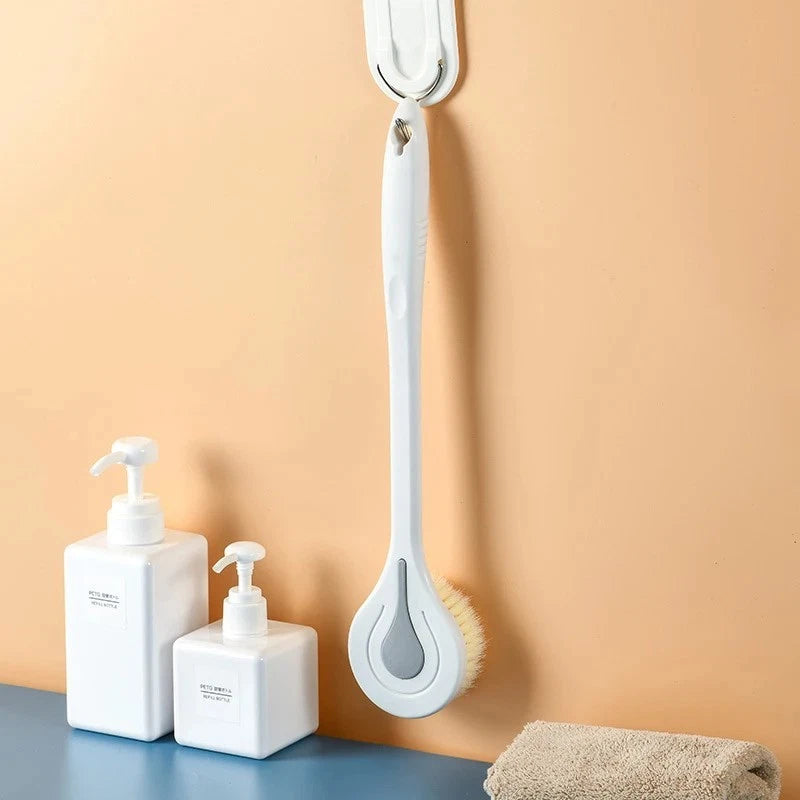 Long Handle Back Shower Brush Soft Body Exfoliating Scrubber UK Spa Bath
