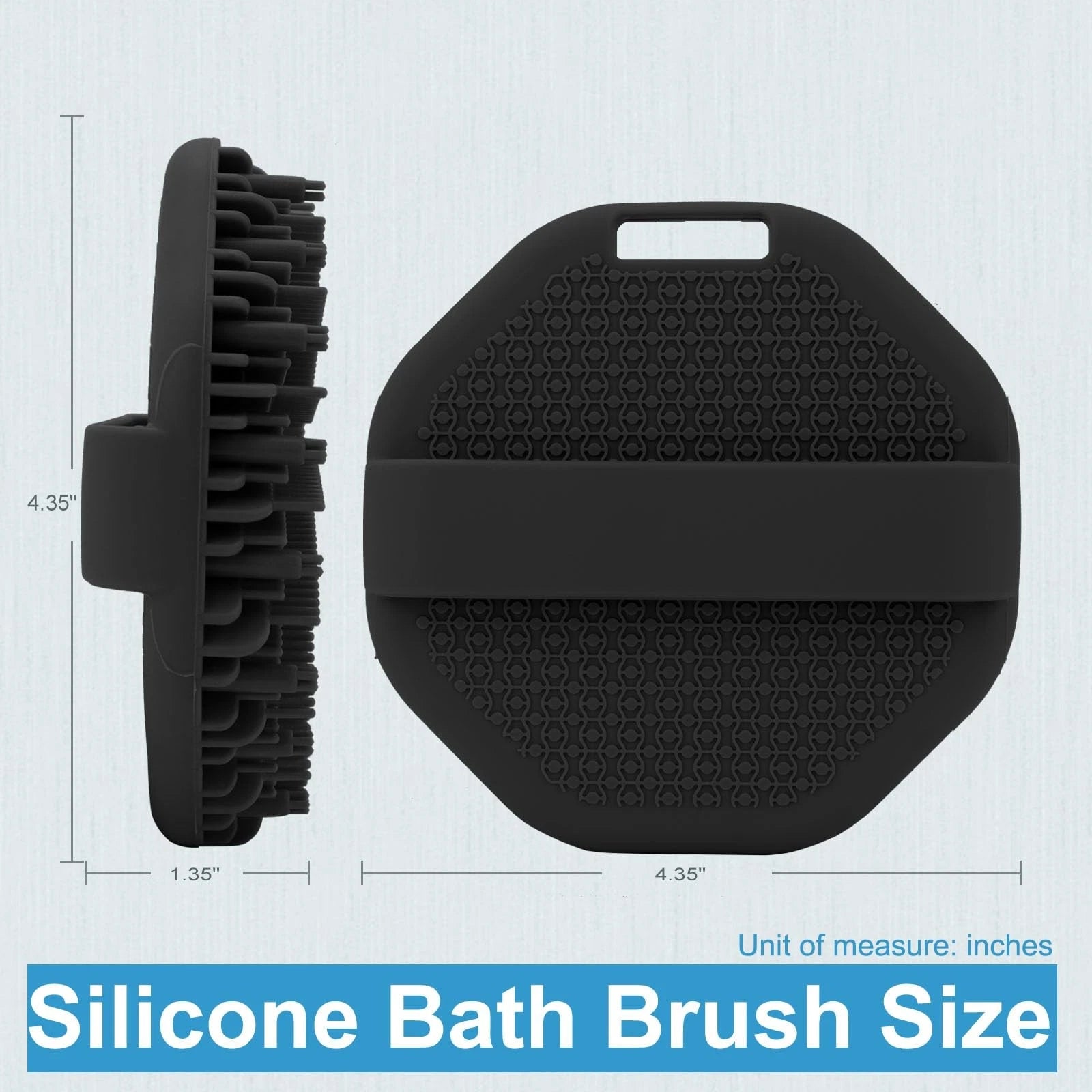 Silicone Body Scrubber, Body Wash Scrubber, Shower Scrubber for Body, Non-Sli...