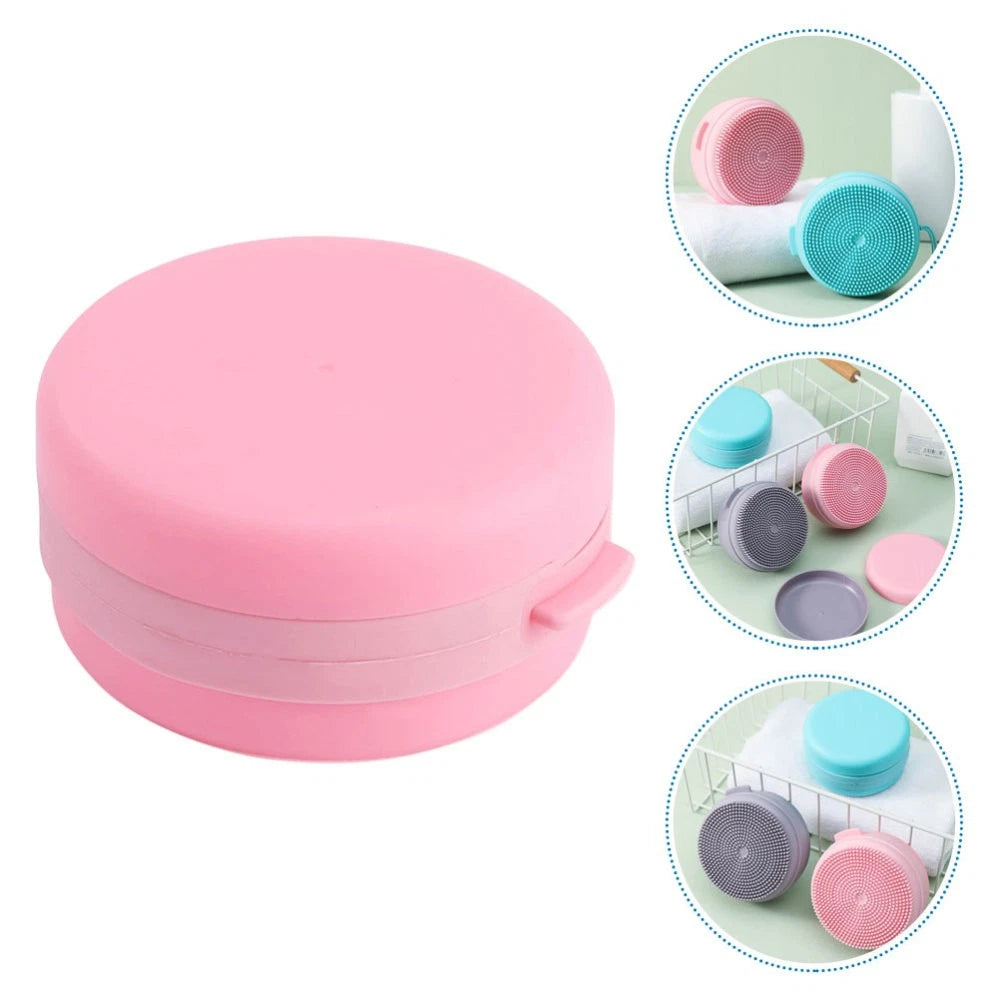 Bath Brush Dad Travel Silicone Loofah Body Scrubber Shower Cleaning