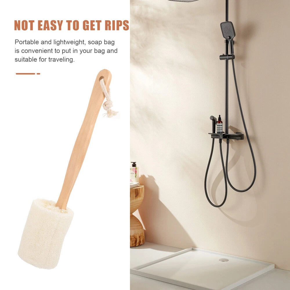 Loofah Shower Brush Handheld Cleansing Skin Body Scrub Exfoliator