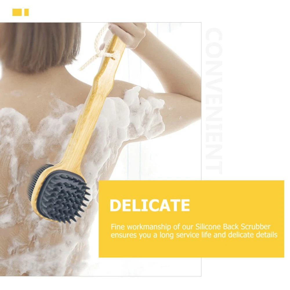 Bath Brush Silicone Shower Miss Man Long Handle Back Scrubber for Body