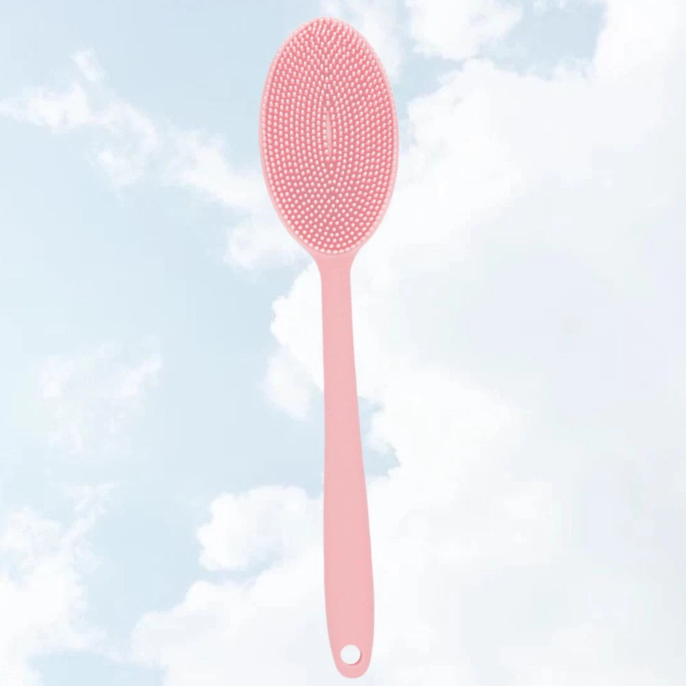 Long Handle Bath Brush Silicone Exfoliator for Body Clesning Exfoliation