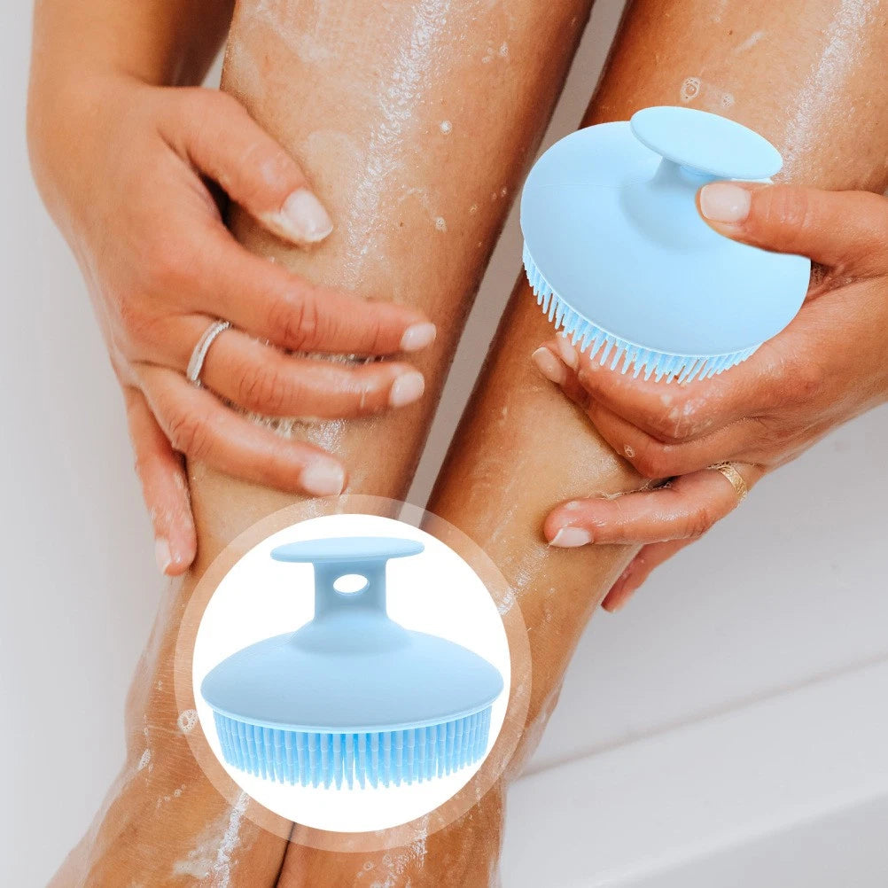Bath Brush Travel Soft Silicone Body Scrubber Skin Exfoliator for
