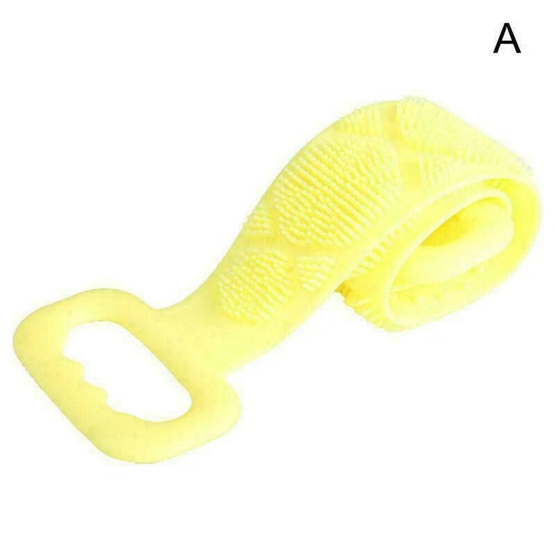 Silicone Body Back Cleaning Brush Scrubber Massage Bath Belt Exfoliating Tools