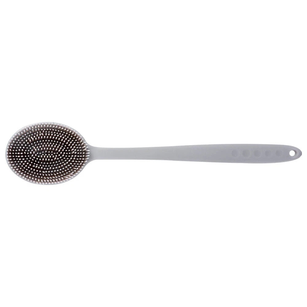 1Pc Bath Brush Silicone Bath Brush Long Handle Bathing Supplies