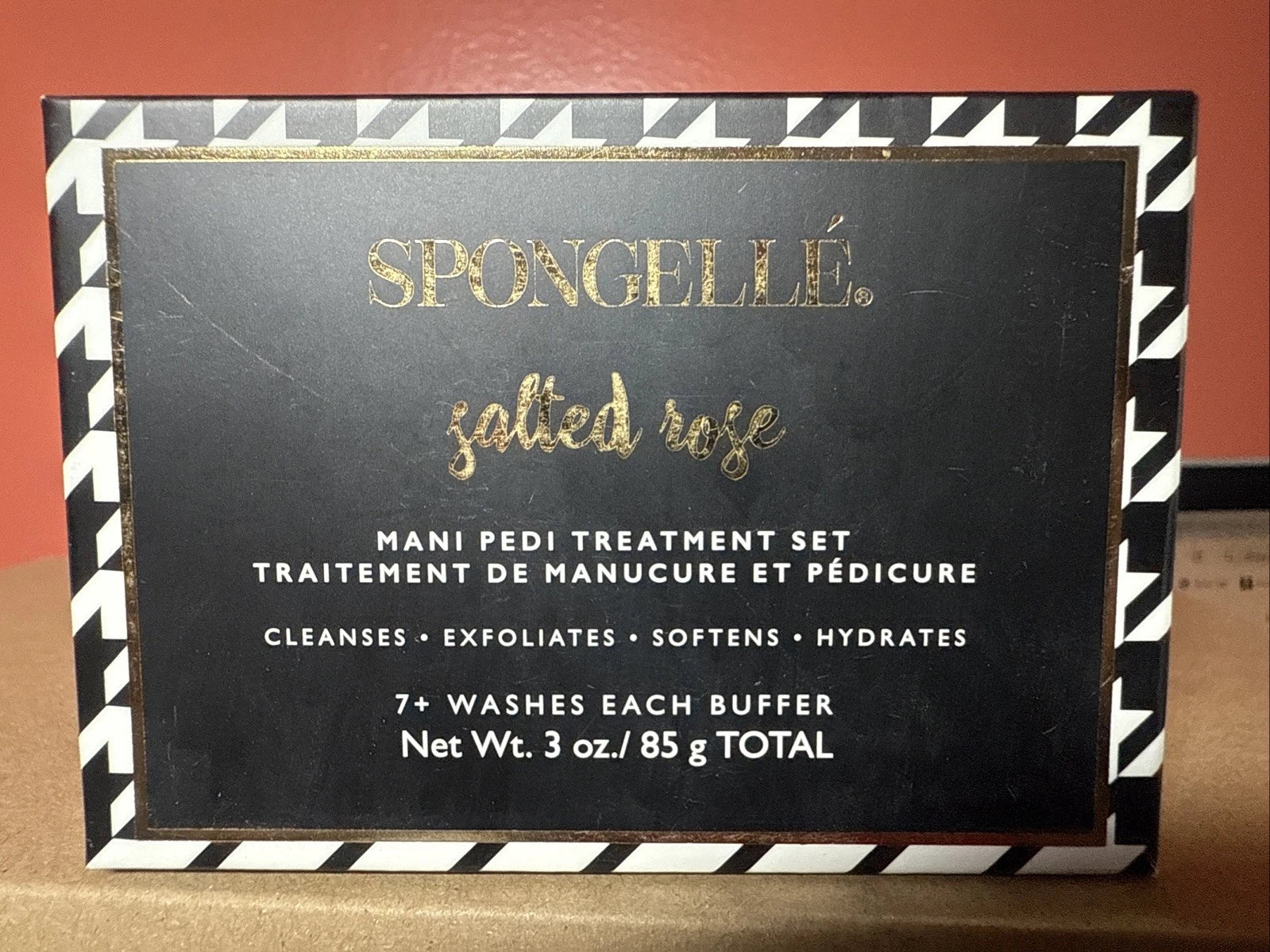 Spongelle Mani Pedi Treatment Set Salted Rose 3 oz SEALED New In Box