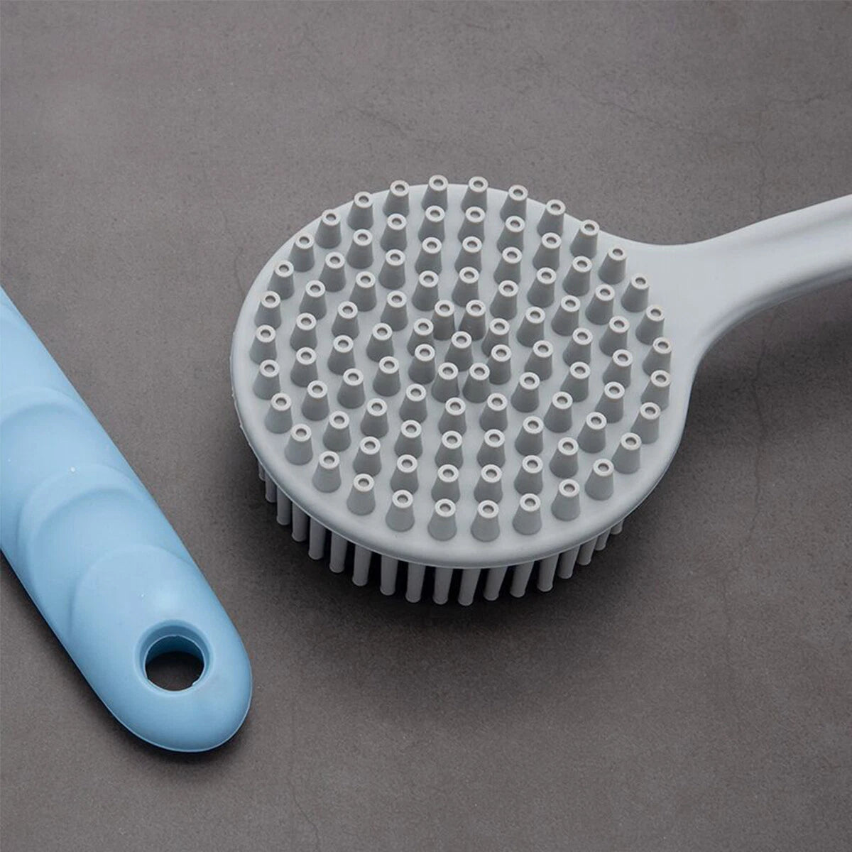 Silicone Body Brush Bath Brush Back Scrubber Long Handle Bath Shower Brush