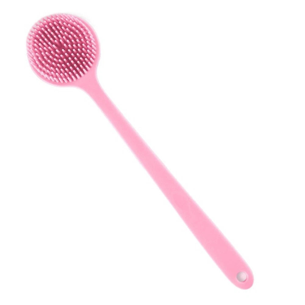 Silicone Back Scrubber for Shower Long Handle Bath Brush Double Sided