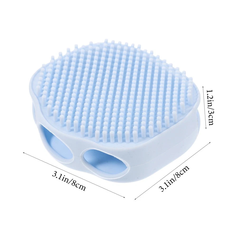 Bath Brush Man Newborn Shower Scrubber for -sided Silicone Cleaning