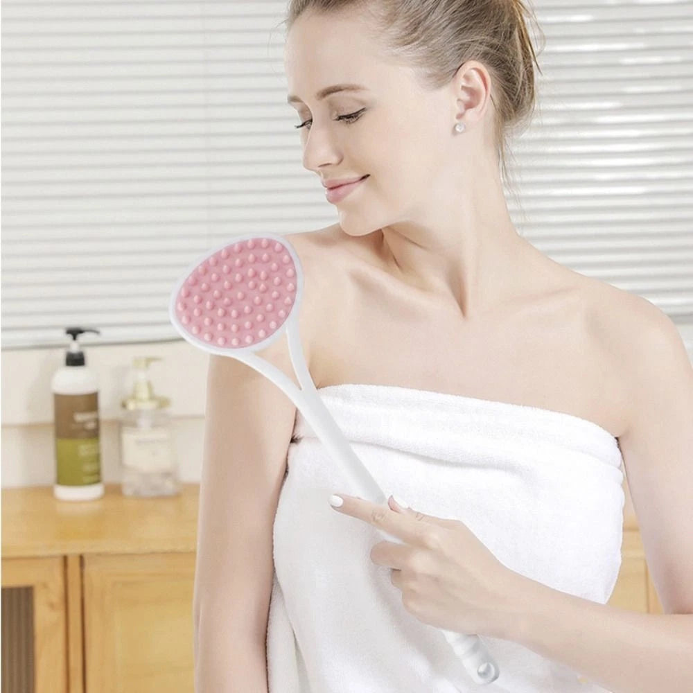 Comfortable Bath Soft Back Brush Double-sided Skin Massager  Lazy
