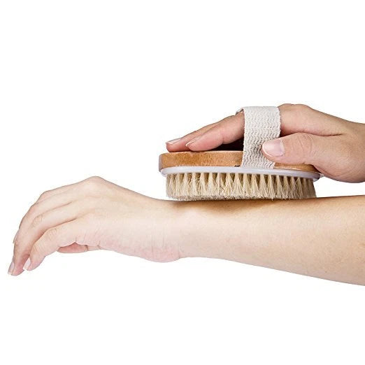 Spa Shower Bath Brush with Long Wooden Handle – Natural Body Scrub Exfoliator