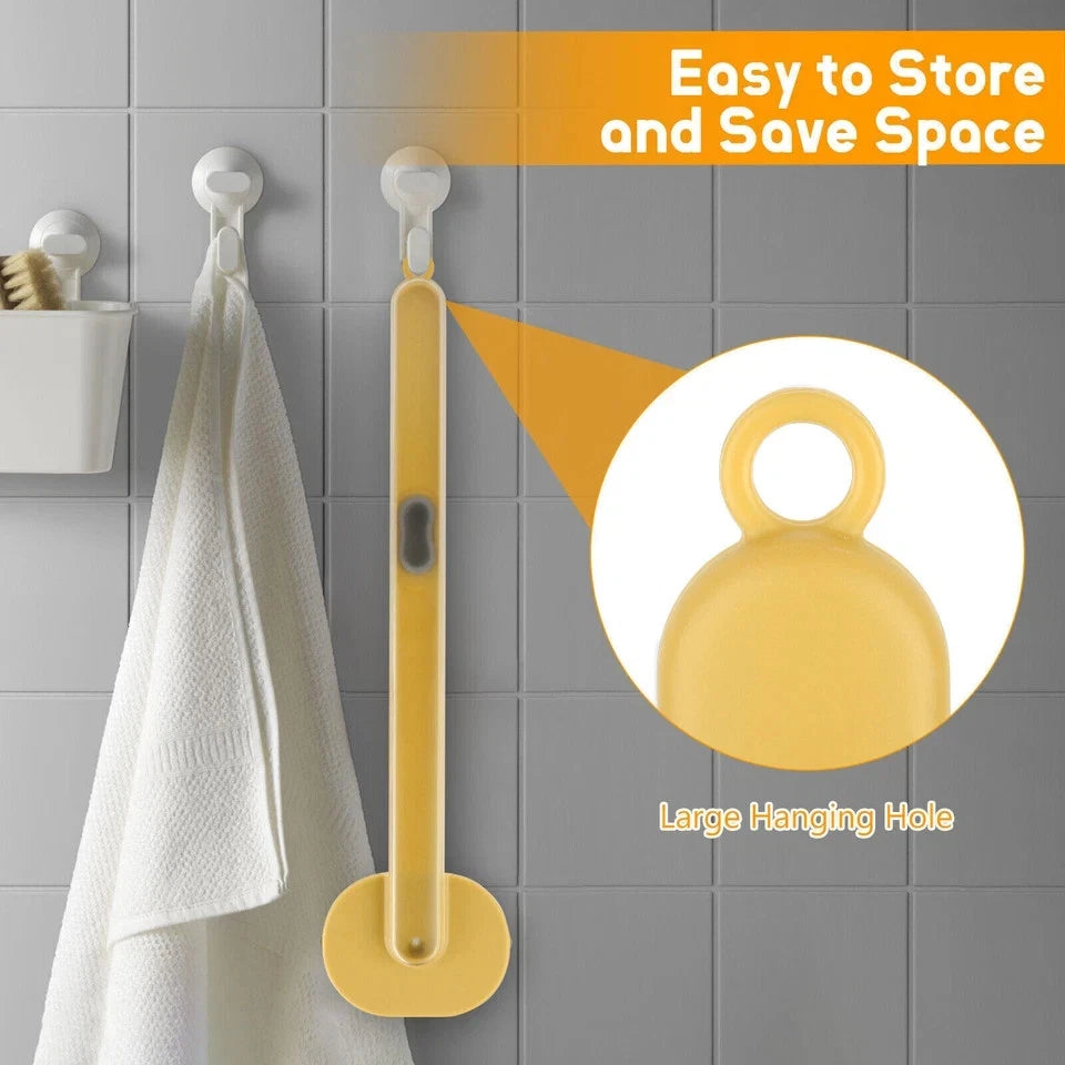 Bath Shower Brush, Long Handle with Soft Bristles, Back Scrubber Body Exfoliator