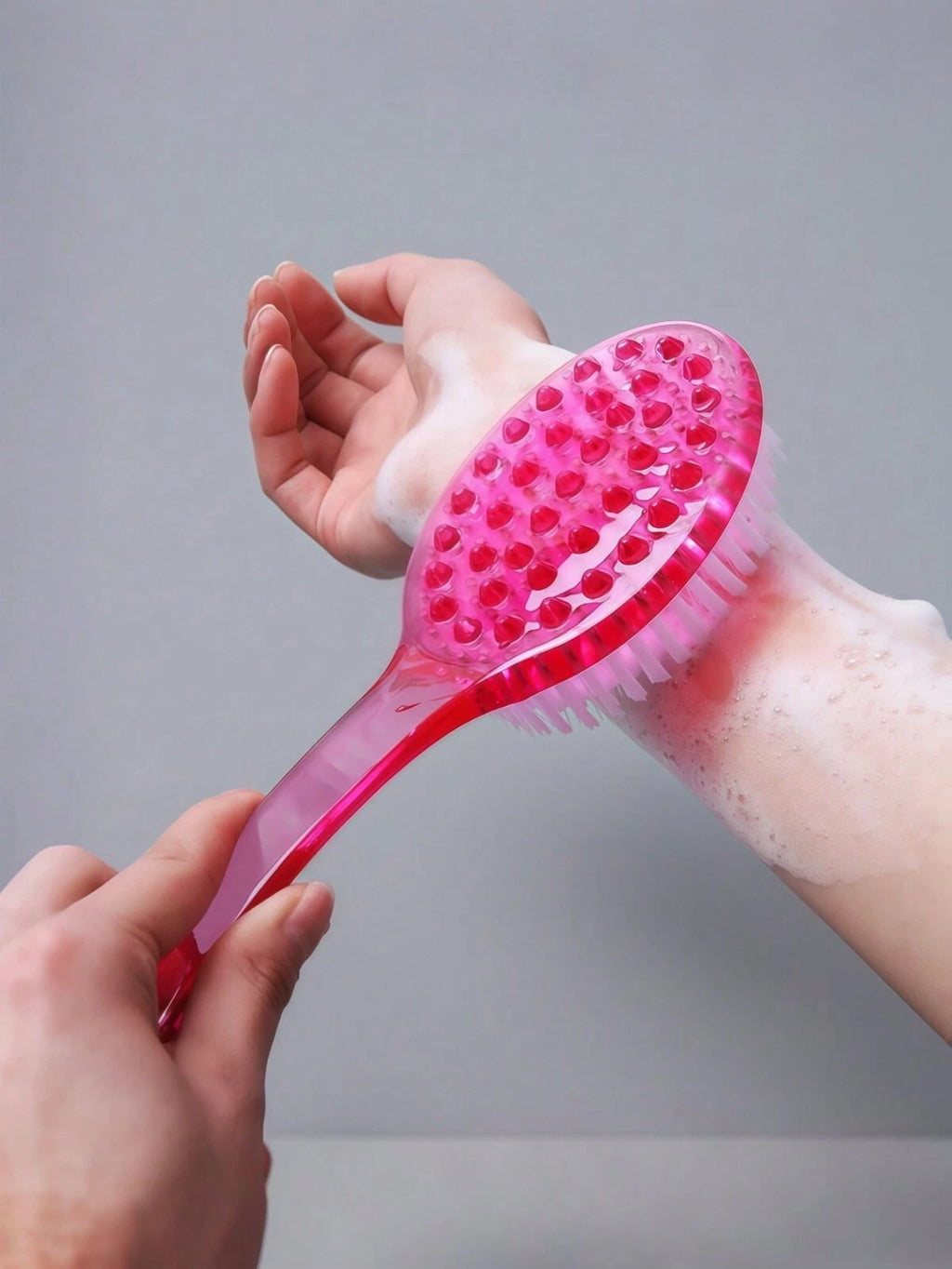 Long Handle Bath Brush Soft Bristle Reach Back Body Spa Shower Scrubber Women UK