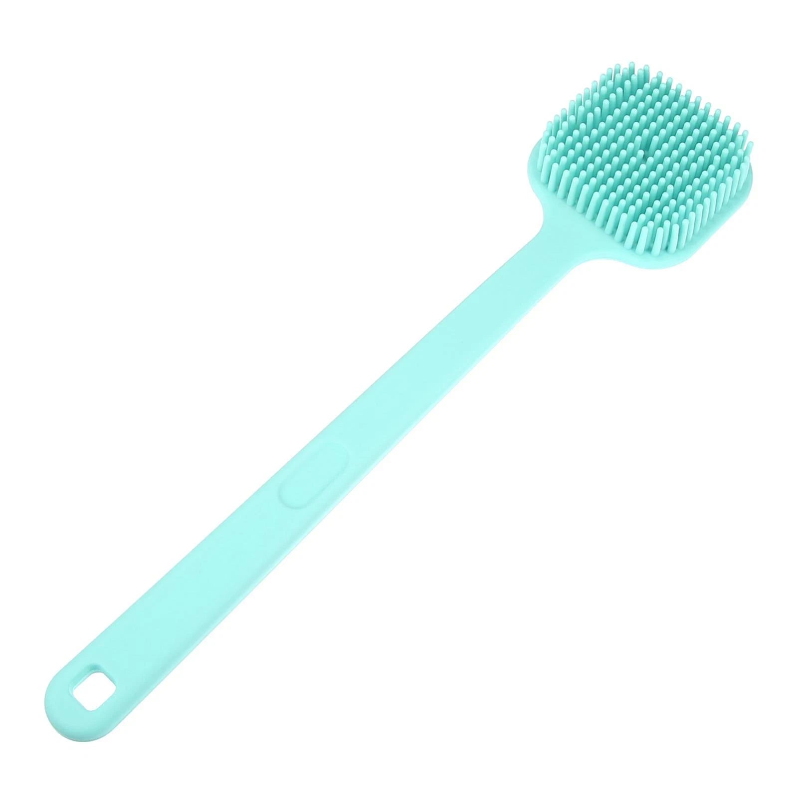 Soft Silicone Long Handled Bath Shower Body Brush Back Scrubber for Men Women