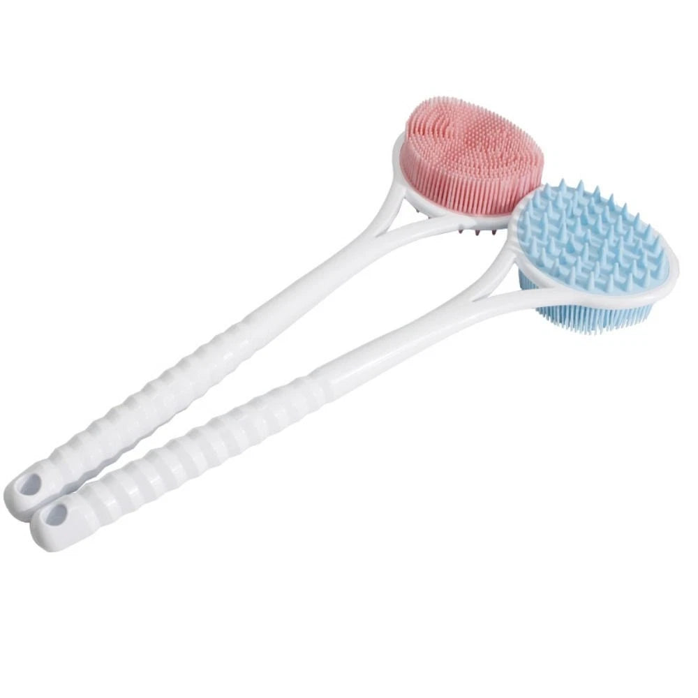 Comfortable Bath Soft Back Brush Double-sided Skin Massager  Lazy