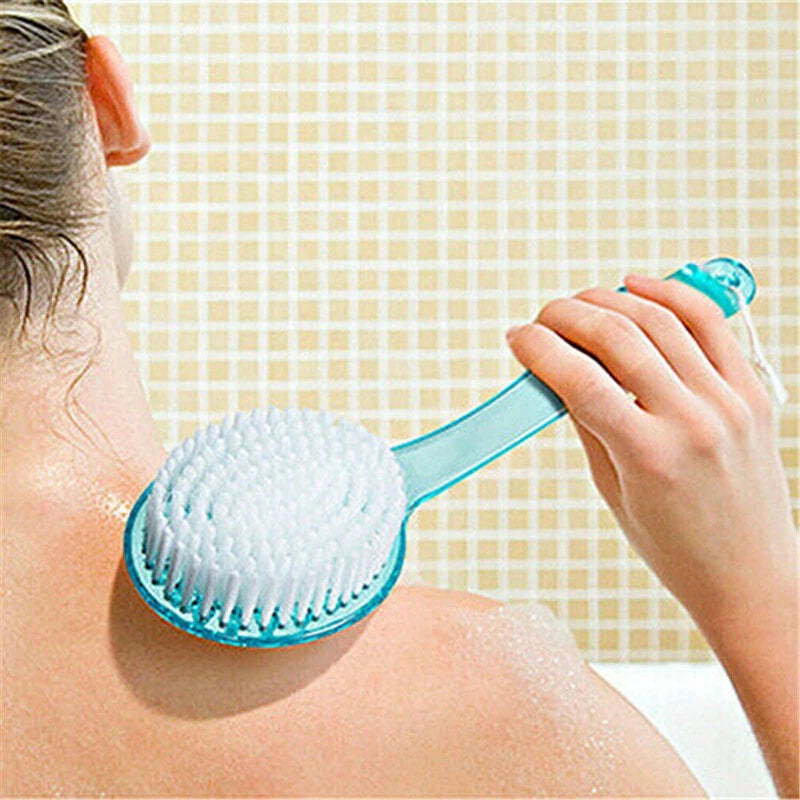 Portable Long Body Bath Shower Back Brush Scrubber Massager Skin Cleaning Tool