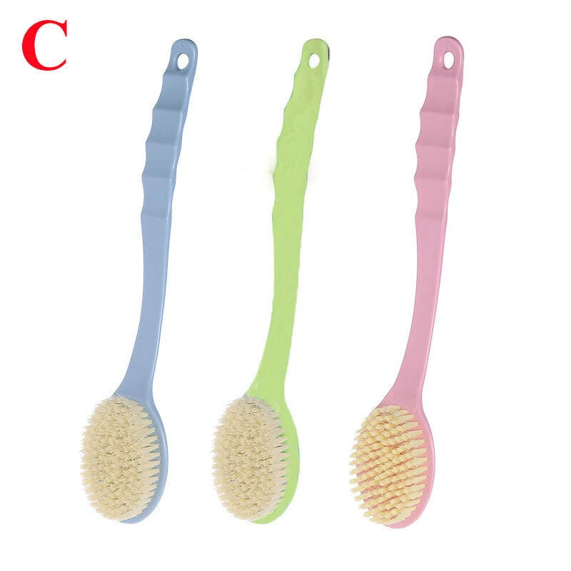 Bath Brush Loofah Soft Mesh Sponge Back Scrubber Long Handle Body Wash Shower