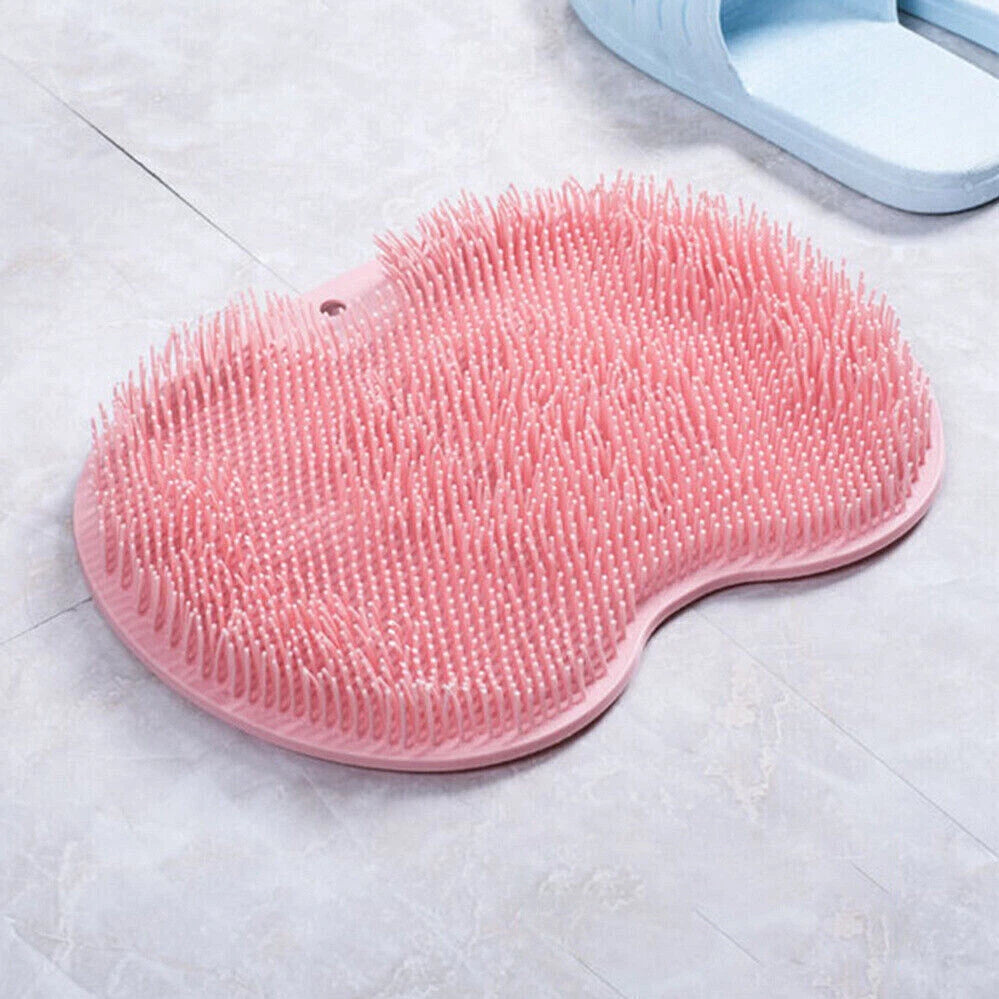 Foot Back Scrubber Exfoliating Silicone Massager Pad Cleaning Mat Bath Shower