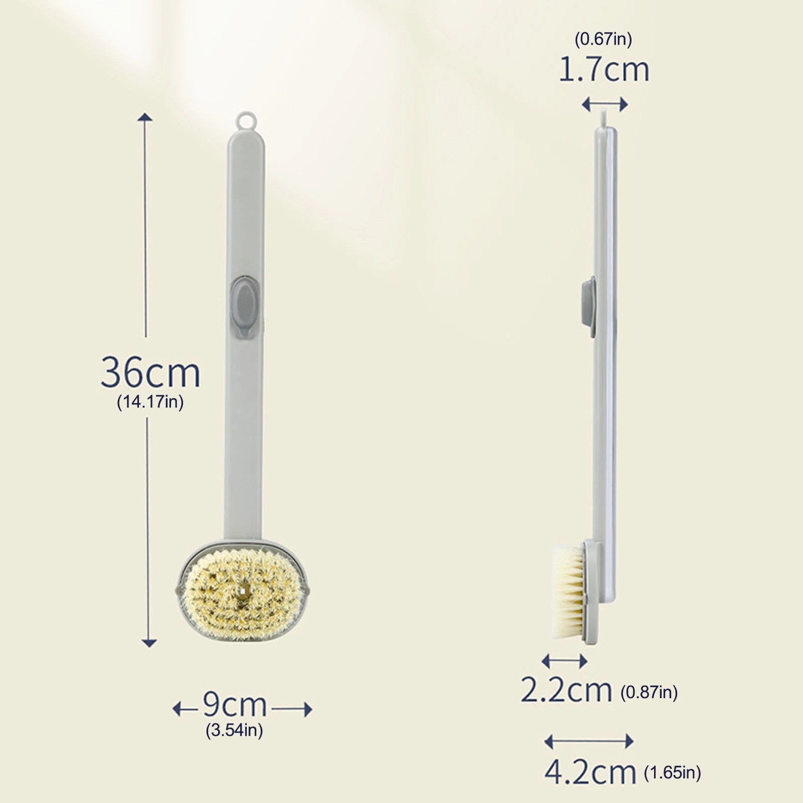 Body Back Bath Brush For Shower With Long Handle Back Washer Scrubber Suitable